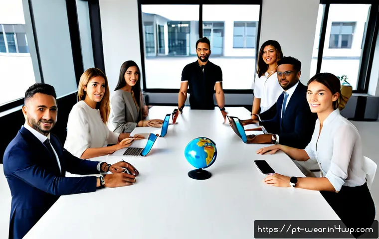 Home 30 웨어러블 패션의 글로벌 시장 분석 - Photorealistic global wearable fashion market concept, diverse adult professionals from Brazil, Port...